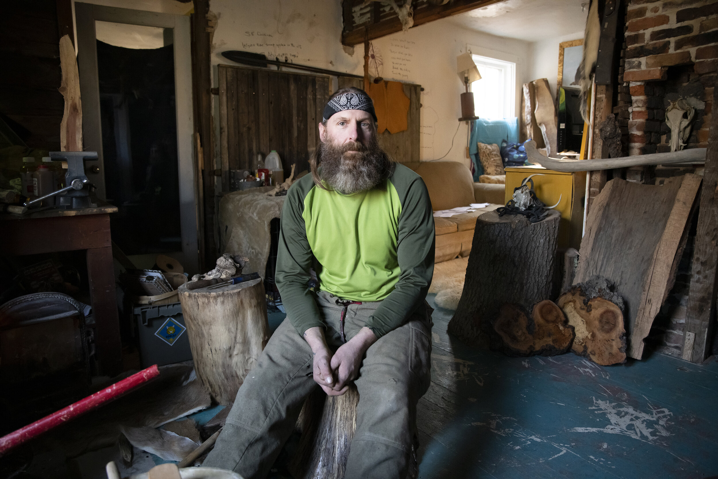  Matt Hayden is opening his West Tisbury, MA home for one family in need during the holidays. “All I have to give people is my time, My belief is to do more for others than yourself.” Hayden is an outdoorsman,  making most of his own clothing and cat