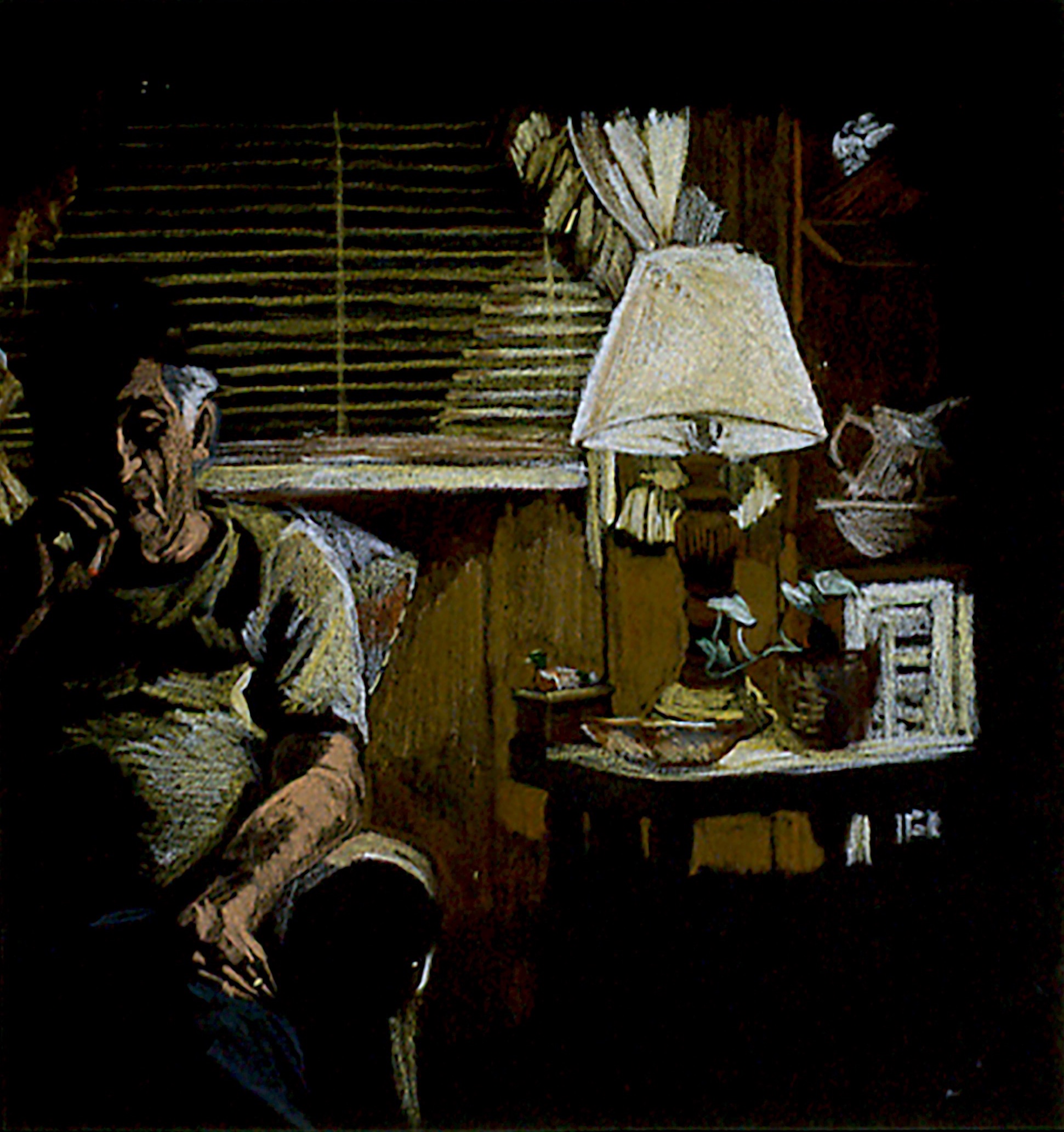  Living Room  colored pencil on illustration board  10 x 10 inches 