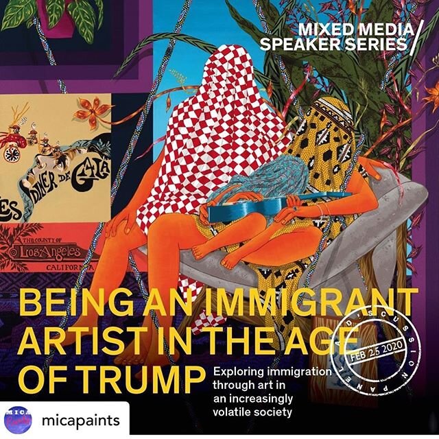 Excited to be a part of organizing this event and grateful to be a part of an institution that supports it. Don&rsquo;t miss the panel discussion tonight from 6:30-8:00 pm in MICA &lsquo;s Brown Center. #micamade#micapaints @amirhfallah @alizanisenba