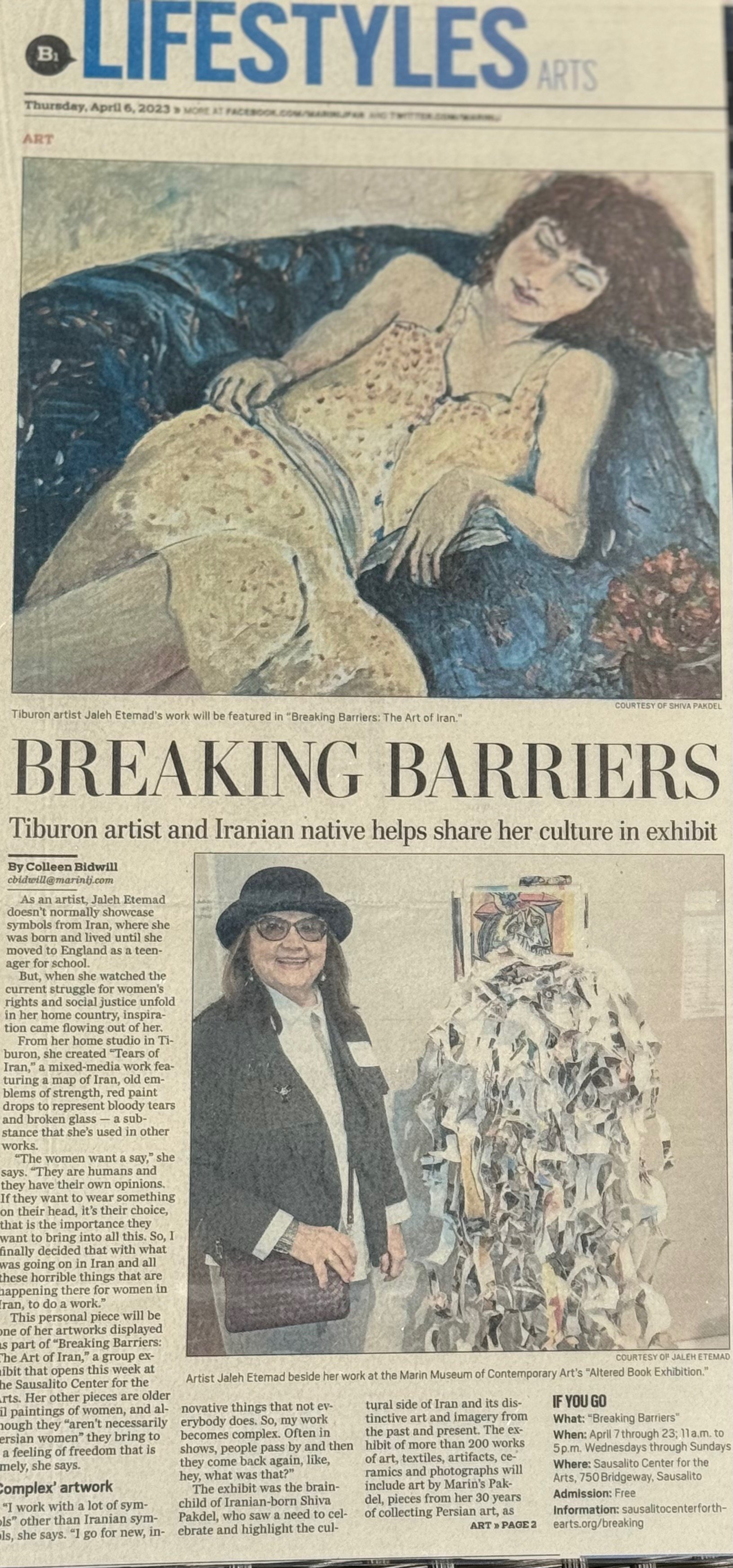 1-	Marin Independent Journal (IJ) Breaking Barriers Exhibition at Sausalito Art Center 2023.jpeg