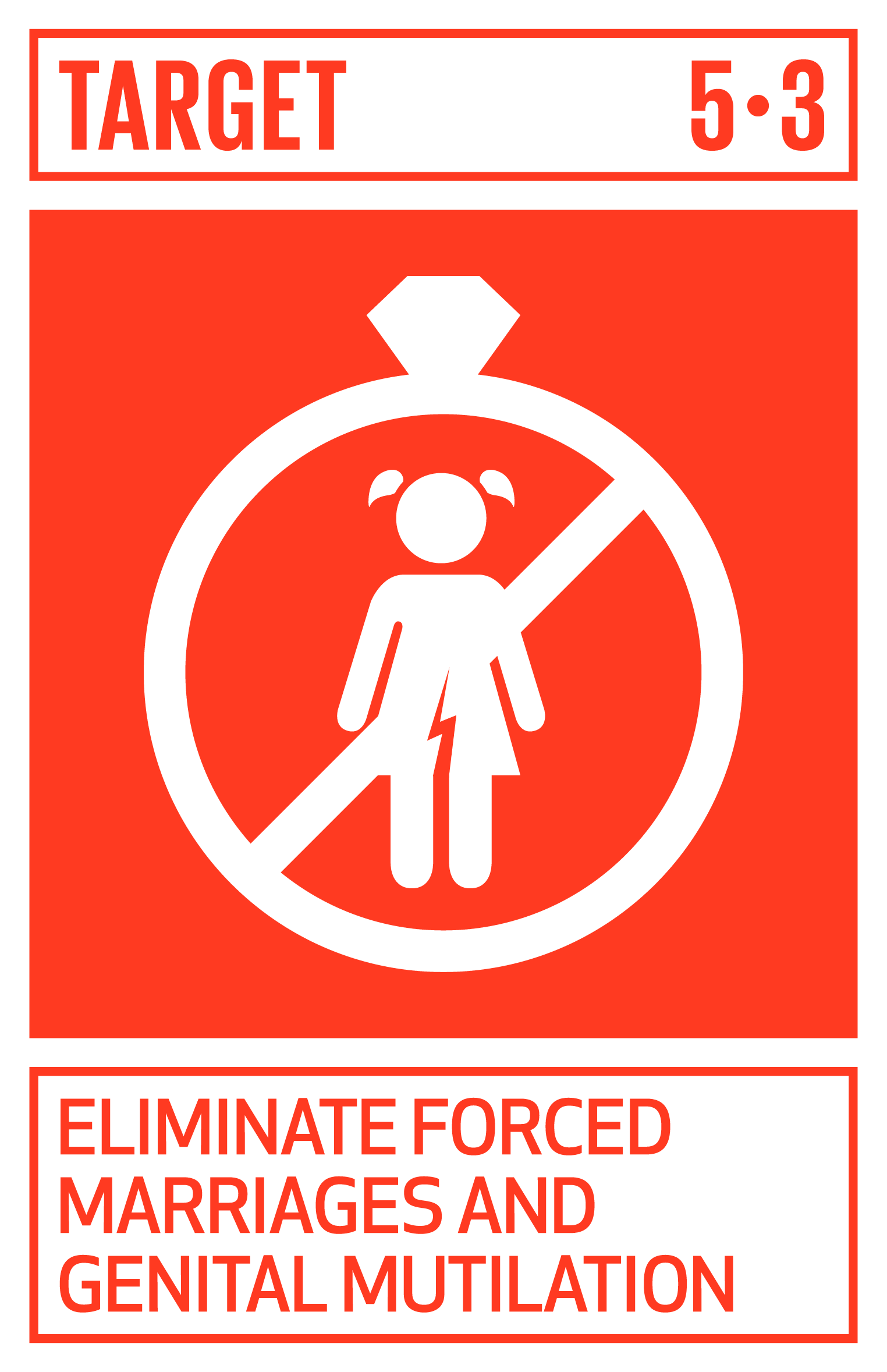 Eliminate all harmful practices, such as child, early and forced marriage and female genital mutilation. INDICATORS 5.3.1 Proportion of women aged 20–24 years who were married or in a union before age 15 and before age 18 5.3.2 Proportion of girls and women aged 15–49 years who have undergone female genital mutilation/cutting, by age