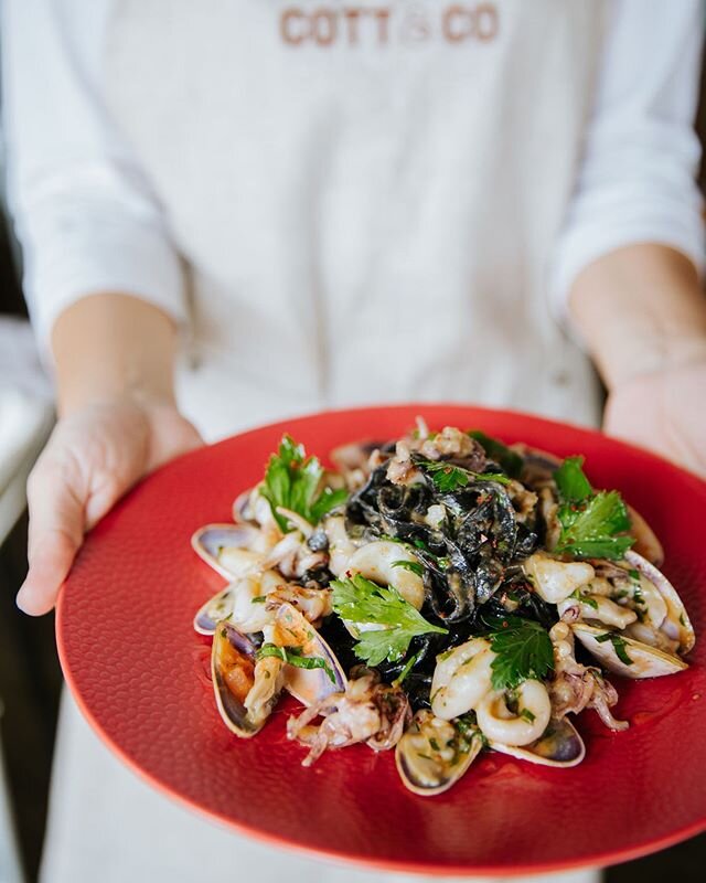 The stunning Pasta Vongole dining in Cott &amp; Co. The perfect excuse to catch up with friends... simply visit our website to book a table.