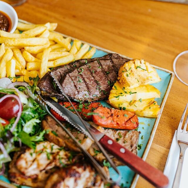 The almighty Churrasco Platter served in the Verandah Bar!  This one is the perfect share plate... enjoy with your other half or assemble the crew and join us for some bevs and bites!