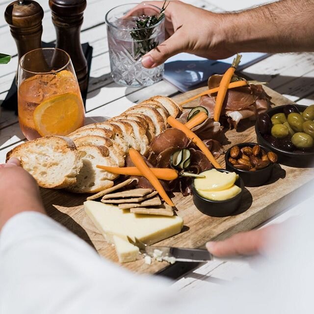 Grazing Board + Two Gin &amp; Tonicas (five to choose from) for $40. Available every day in March. ❤️
.
The board includes a selection of cured meats, Bresola, Lombo, Prosciutto &amp; a daily special, toasted Baguette by Bread in Common, rosemary sal