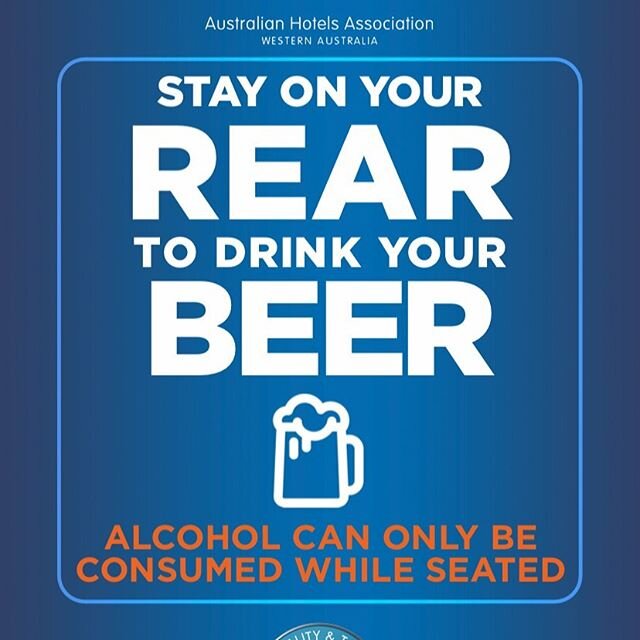 It&rsquo;s good to be back!⁣
⁣⁣
⁣It seems some of you (not mentioning any names) are struggling with these new regs. So here&rsquo;s a gentle reminder 😉⁣
⁣⁣
⁣#sitdown #onyourreartohaveabeer #weknowitshard #thisisfremantle #norfolkfreo