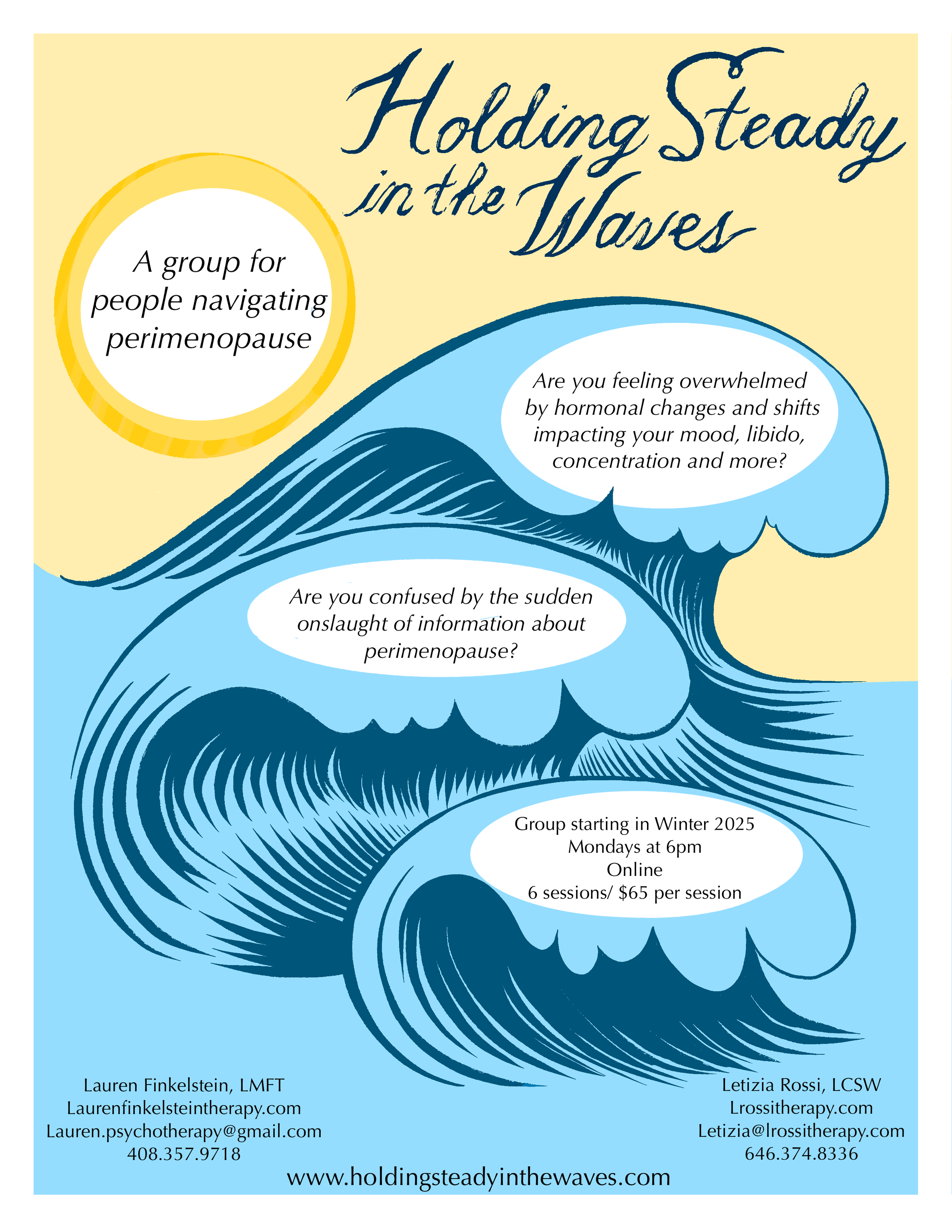Holding Steady in the Waves- Online Perimenopause Support Group