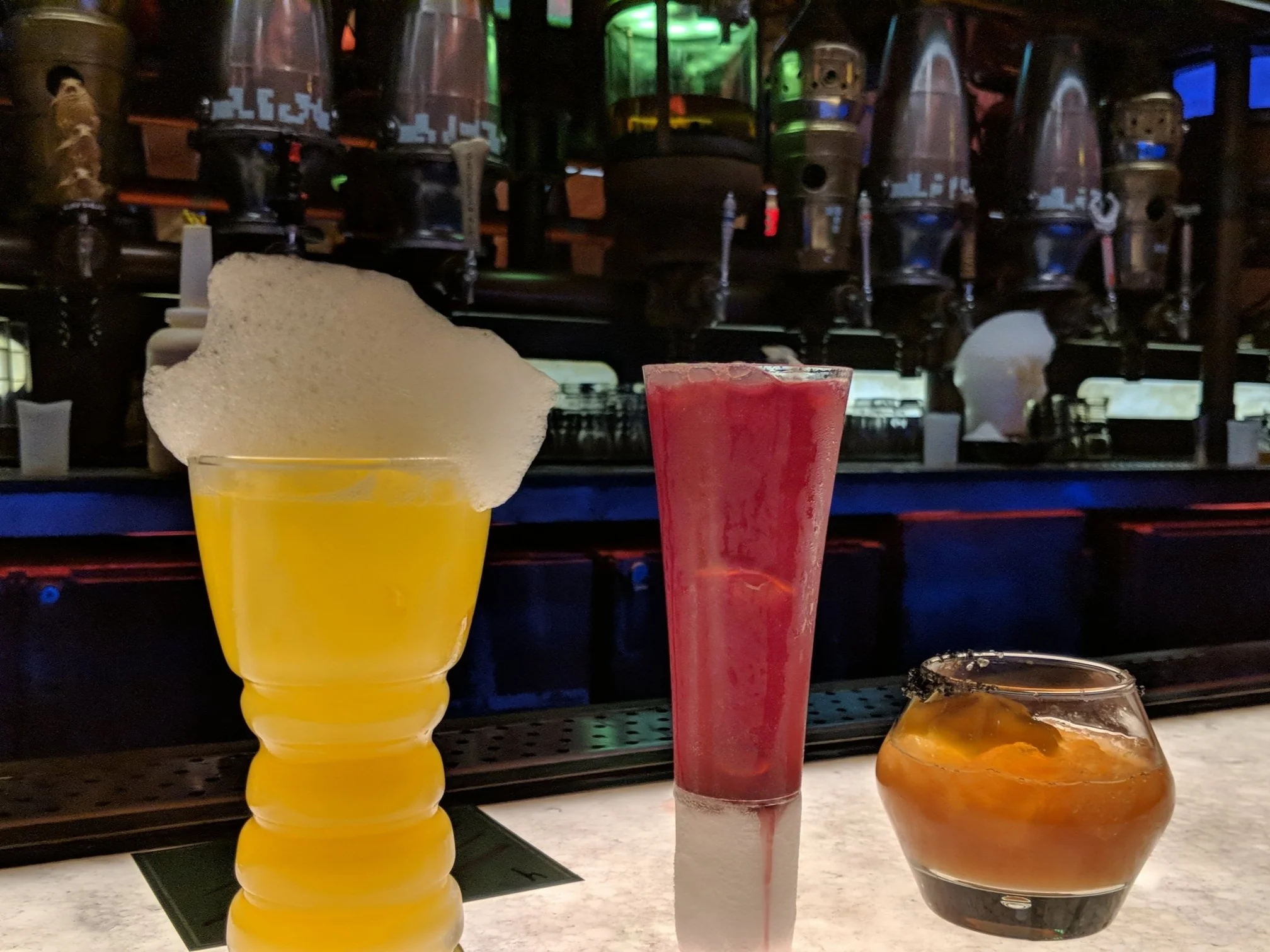 From left to right: Fuzzy Tauntaun, Bespin Fiz, and The Outer RIm