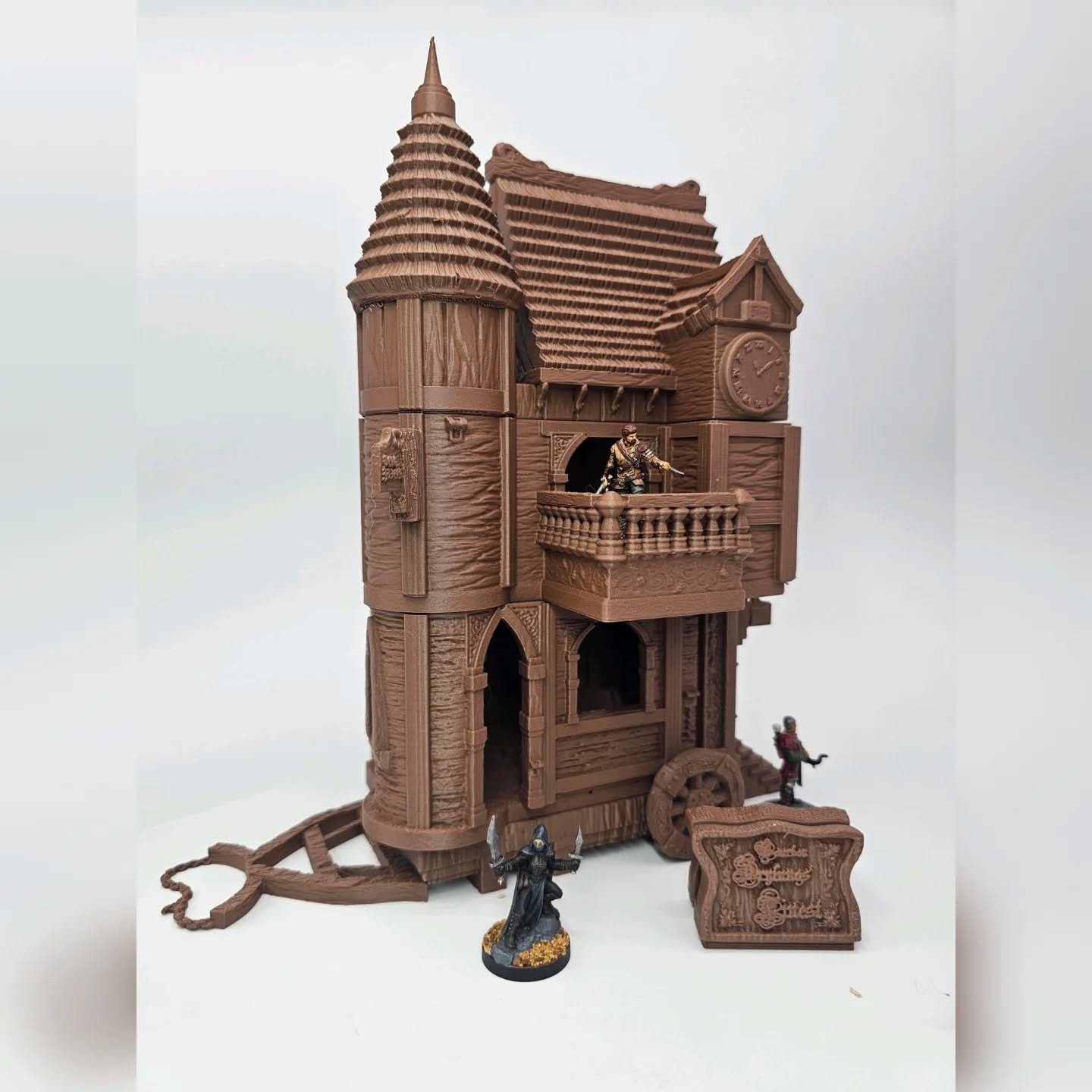 A rolling tavern with magic brews and endless cheer! 🍻 Check out our AEDWRF30-Bourbon's Mobile Pub! Price reduction on MMF . Thank you to Zee for these pictures. #aether_studios #dndterrainbuilding #dnd #dwarven #3dprinted #printing #3dprinteddungeo