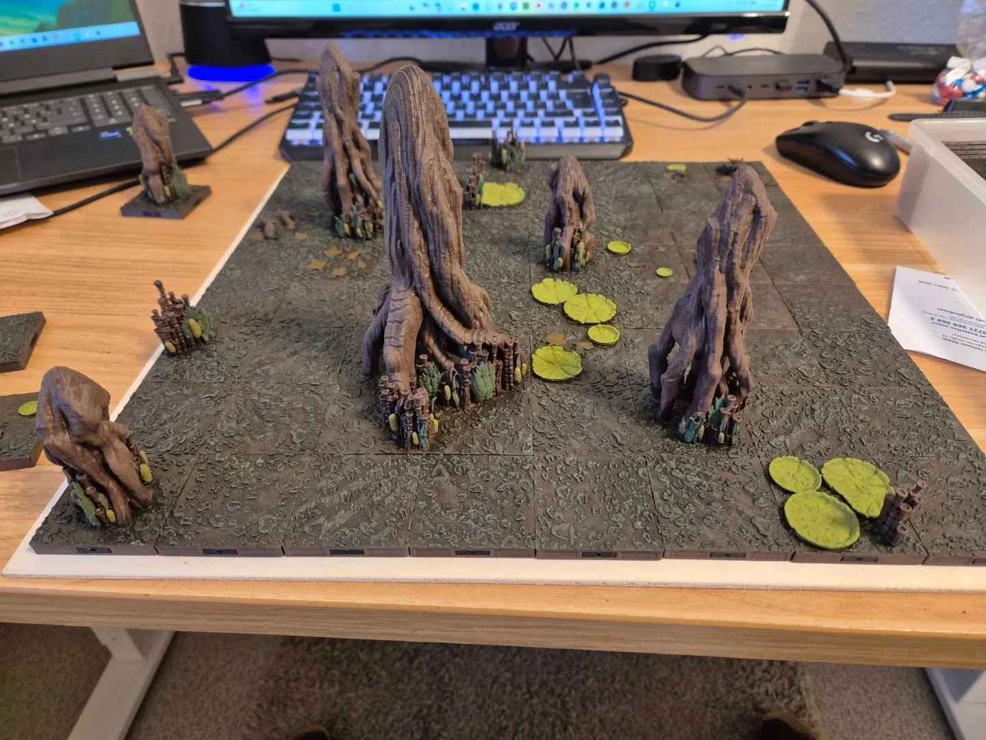 Absolutely loving the vibes from our swamp series printed and painted by Koppershield. #terrainbuilding #aetherstudios #aether_studios #dnd