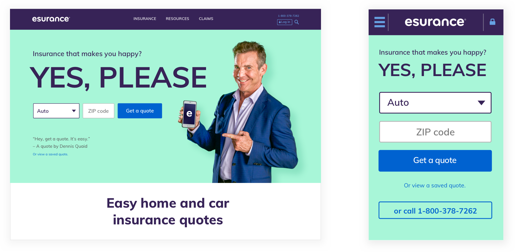 Esurance Home Insurance Quote Esurance-Website — Magda Romero | Visual/Ux