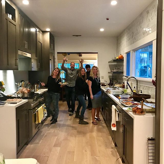Happy Thanksgiving to all!  One of the best benefits of our job, celebrating Thanksgiving with great friends in a custom KeltnerCo Kitchen!