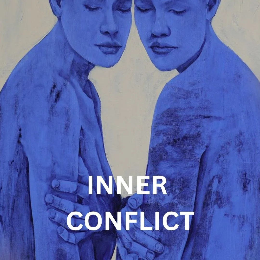 Inner conflict is often an internal relationship between different parts of ourselves. These parts often need to understood and given a voice, so we can begin to understand their roles and how they may be trying to help us.