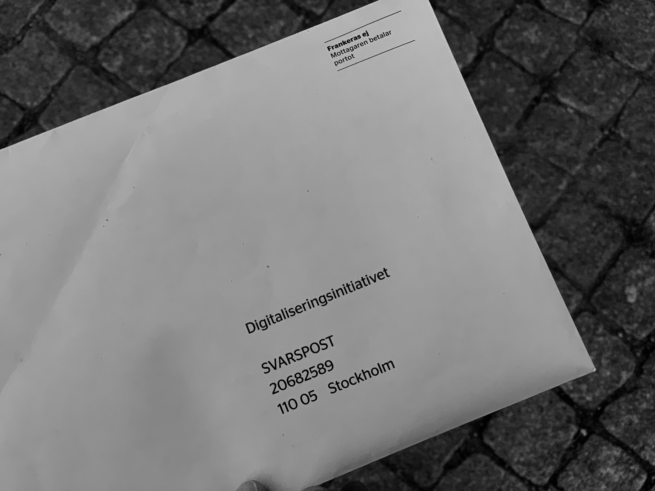 mottagaren betalar portot.
