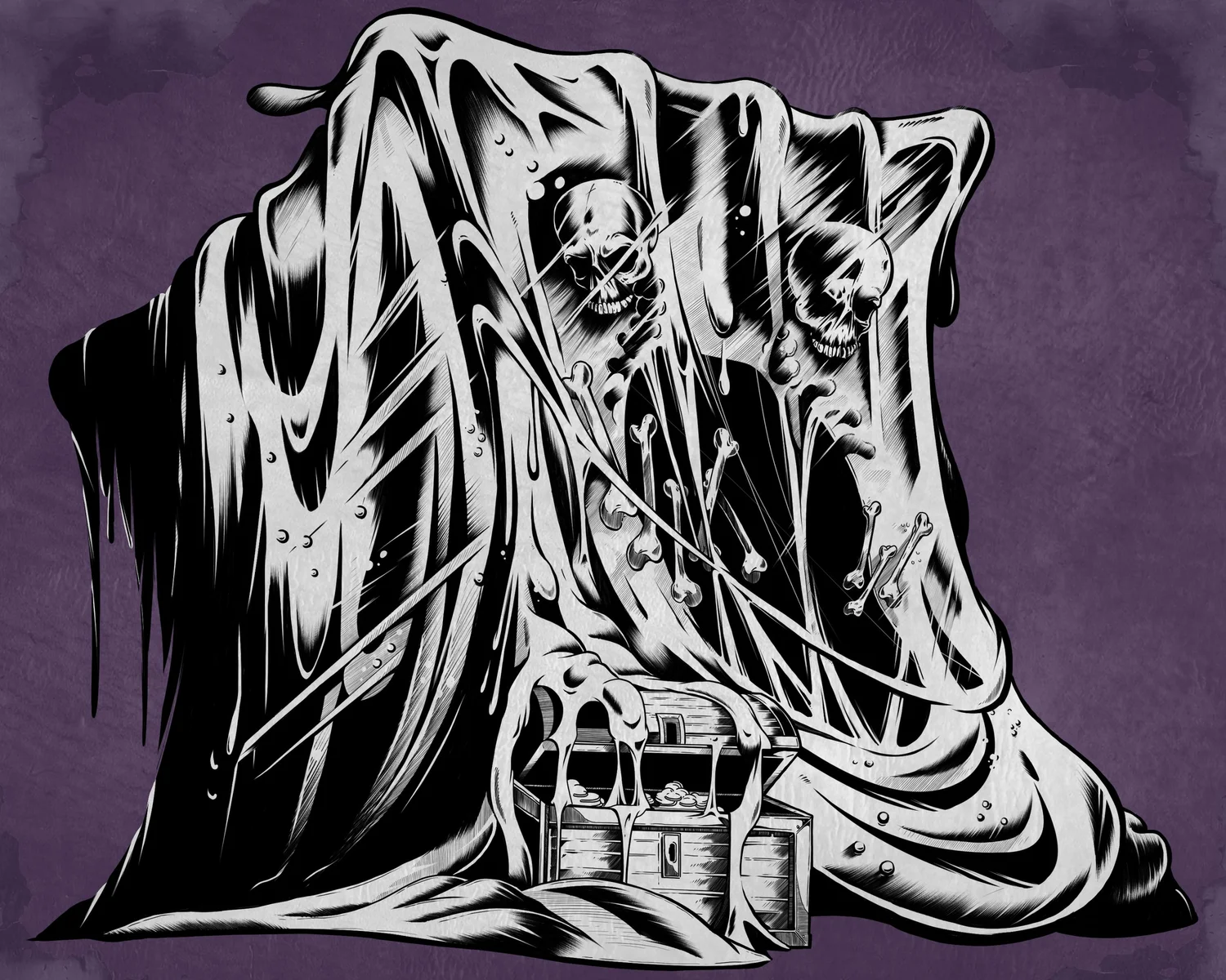 Gelatinous Cube matte finish print  Phil Stone Illustrations
