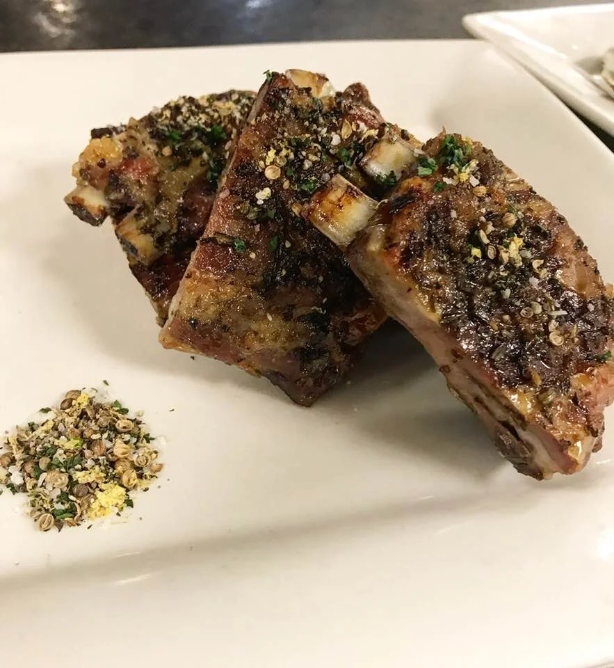 Denver style lamb ribs with a house glaze