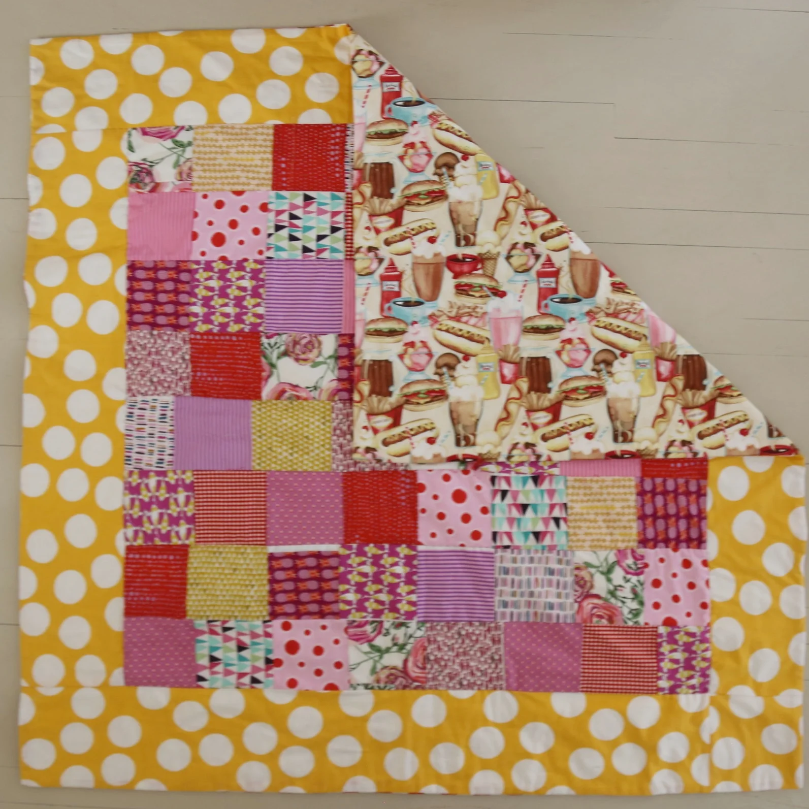 Quilt_45x45_Orange and Red Dots-03.JPG