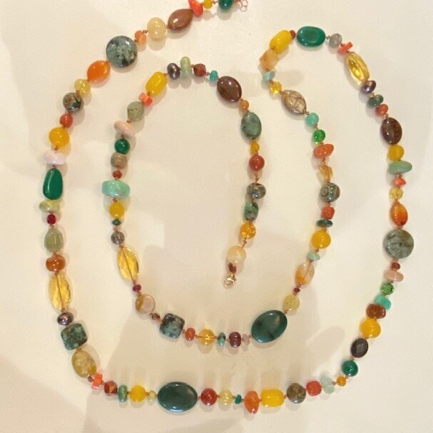Green & Orange Necklace