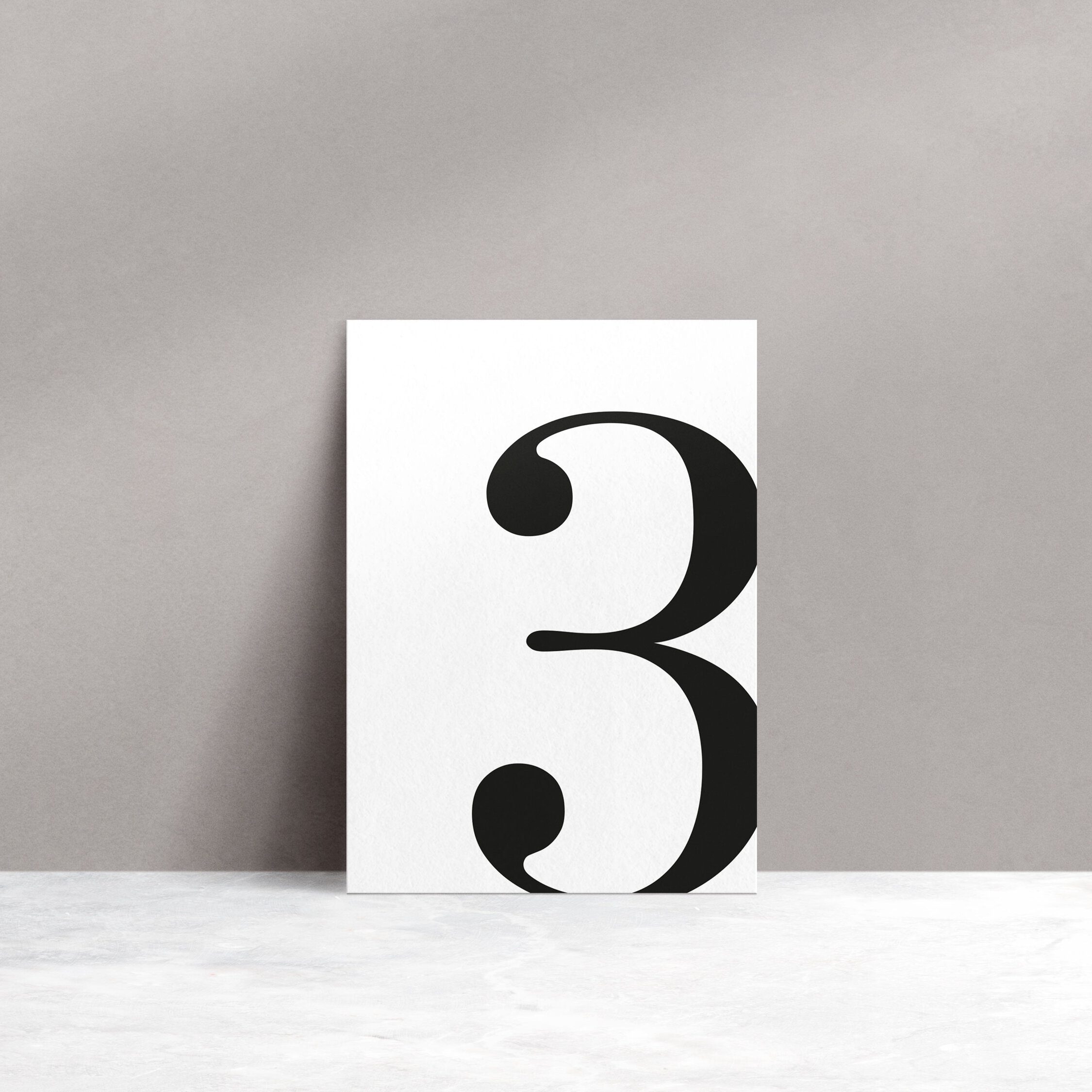 TABLE NUMBER
