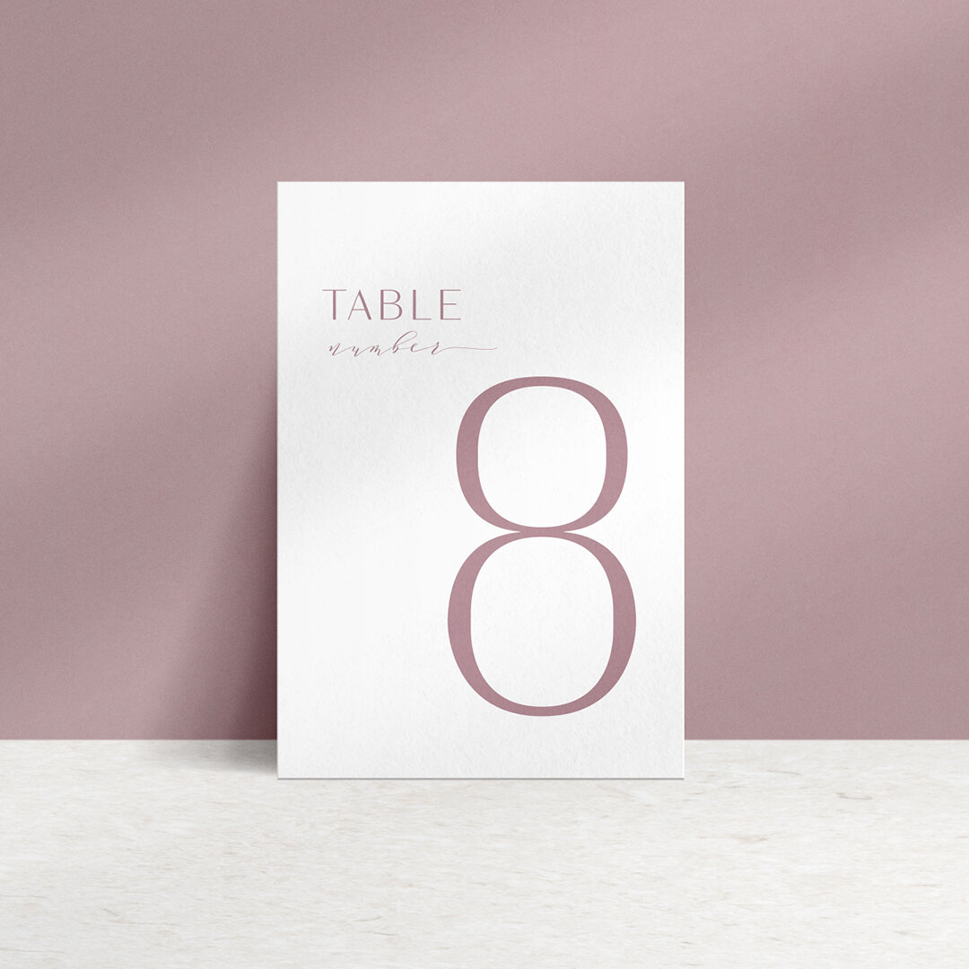 TABLE NUMBER