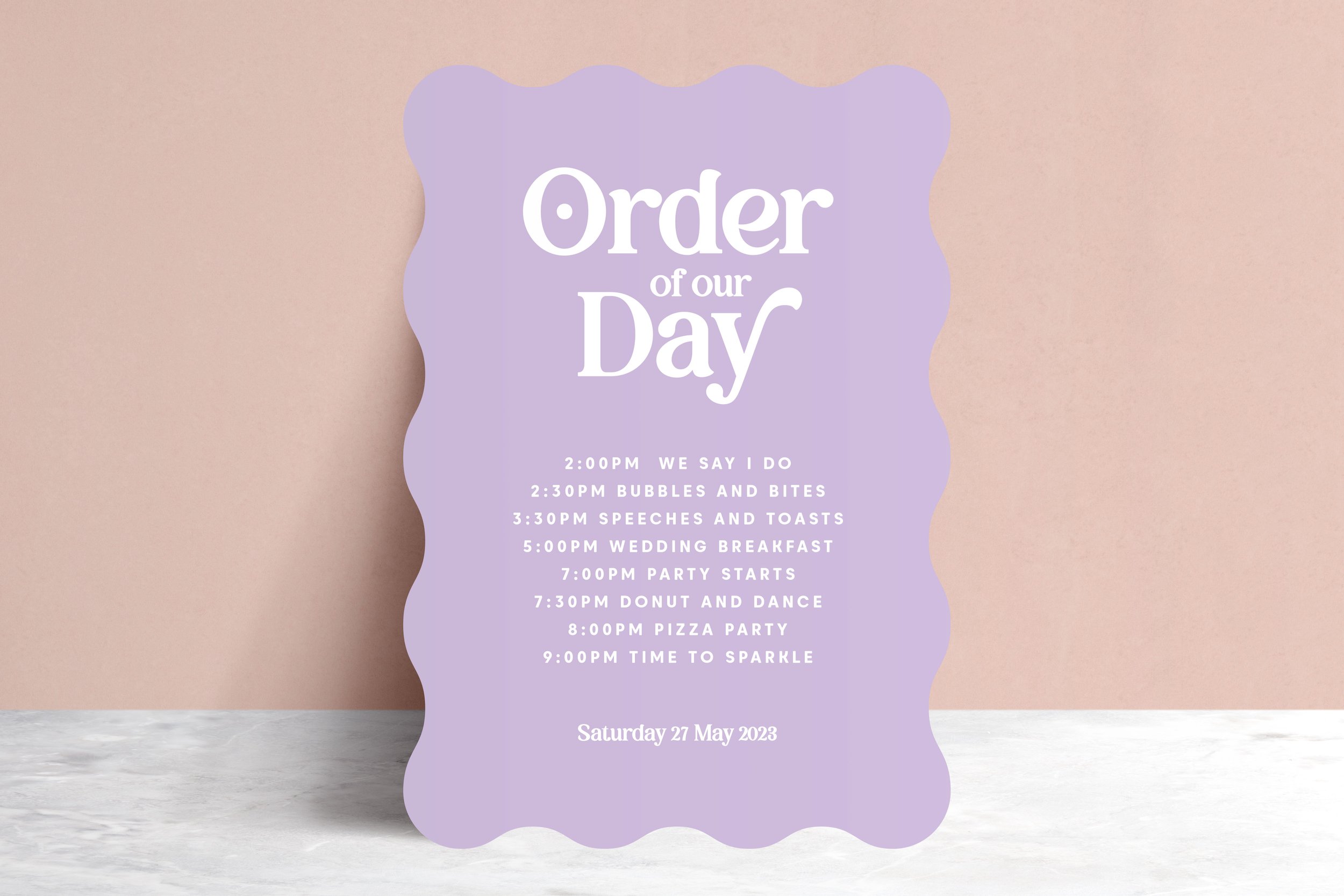 ORDER OF THE DAY SIGN