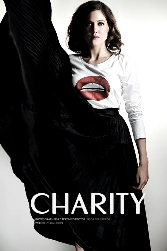 T-shirt : Hand painted by designer Gina Potter Skirt : Stylist Own