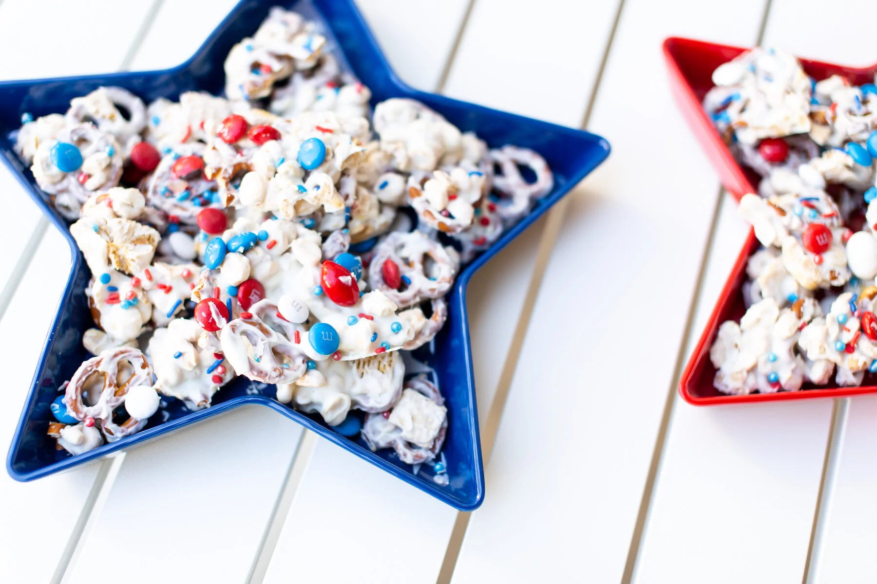 Patriotic mix, etter oppskrift fra The BakerMama . Her finner man helt hvit smelte-sjokolade 😍 Mulig det har kommet til Norge og altså, men den hvite vanlige kokesjokoladen er ganske gul. Her finner man også mykt, hvit vegetabilsk fett så man kan lage helt hvit smørkrem.