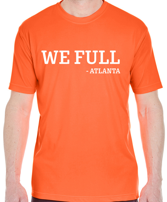 Bright Orange: White Print
