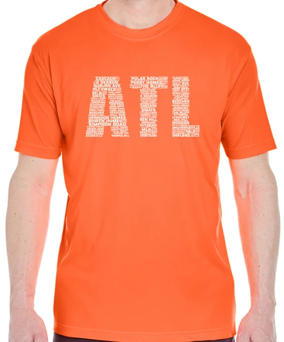 Bright Orange: White Print