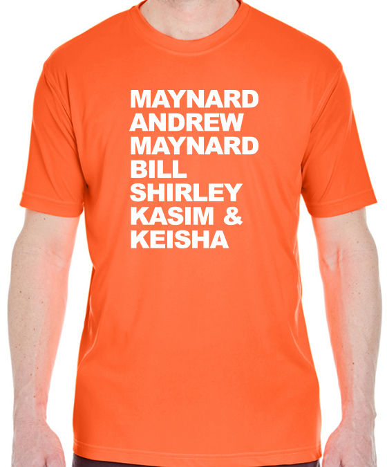 Bright Orange: White Print