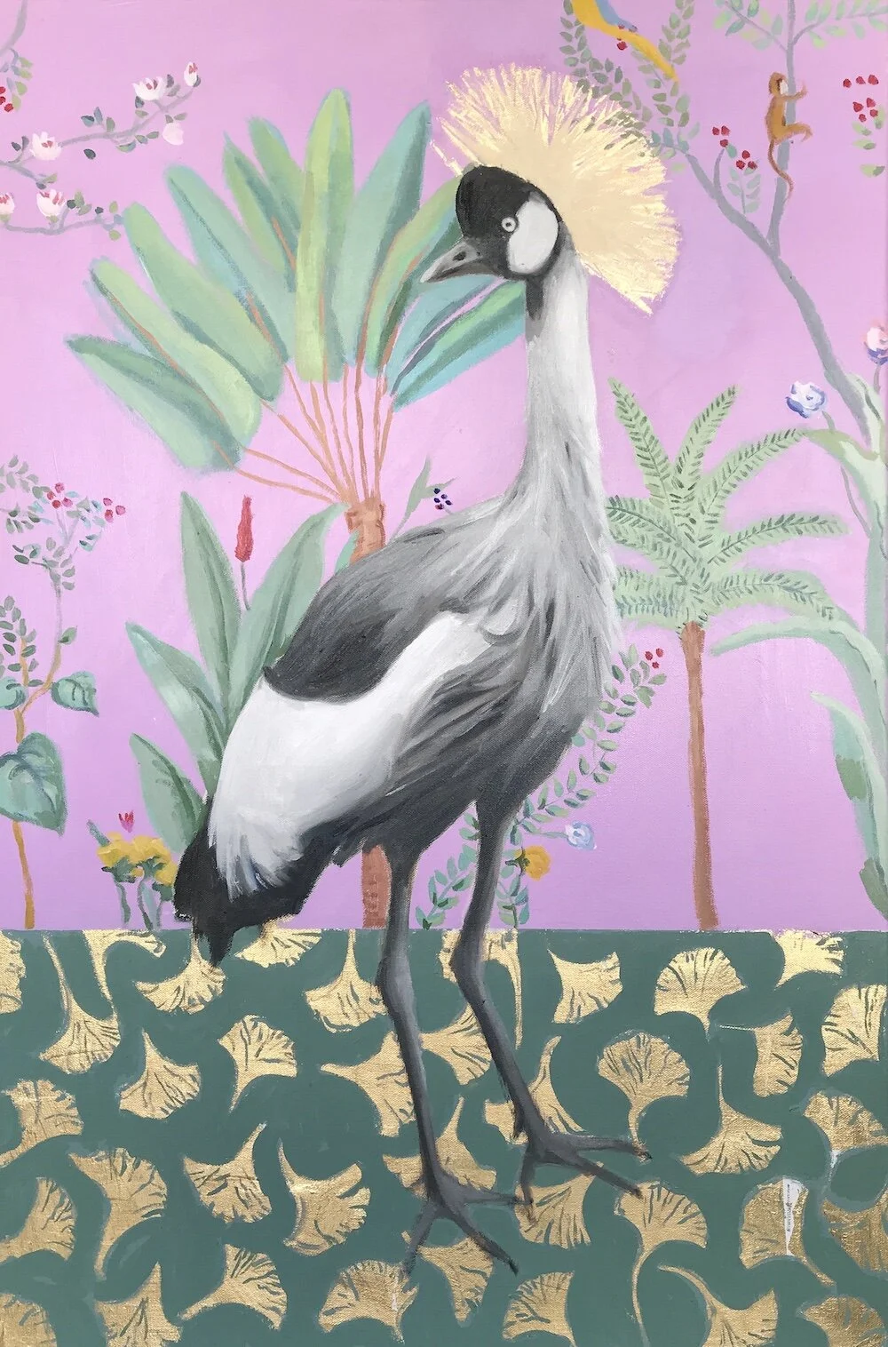 Grey Crowned Crane + Palm.jpeg