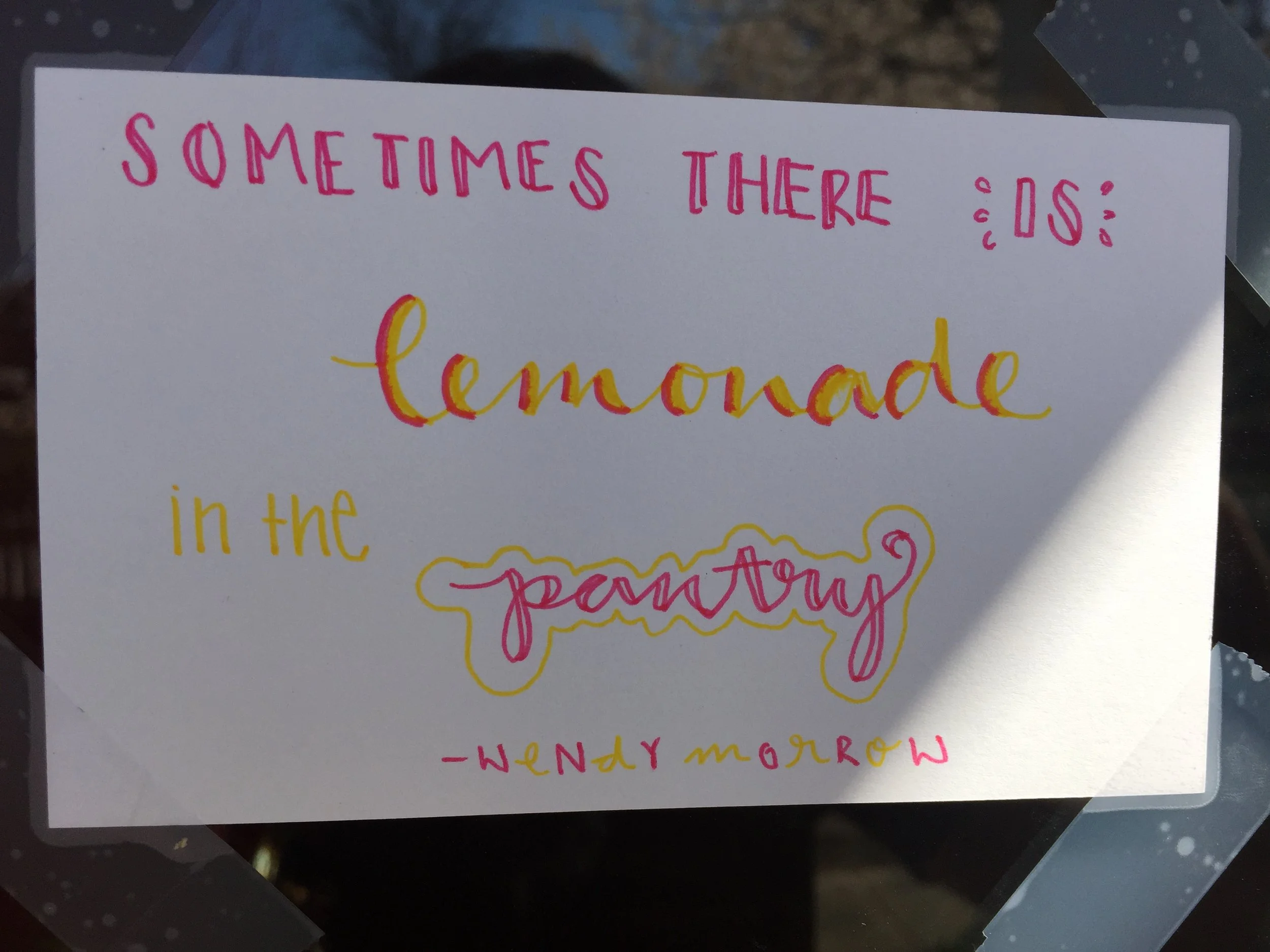 Sometimes, there IS lemonade in the pantry...