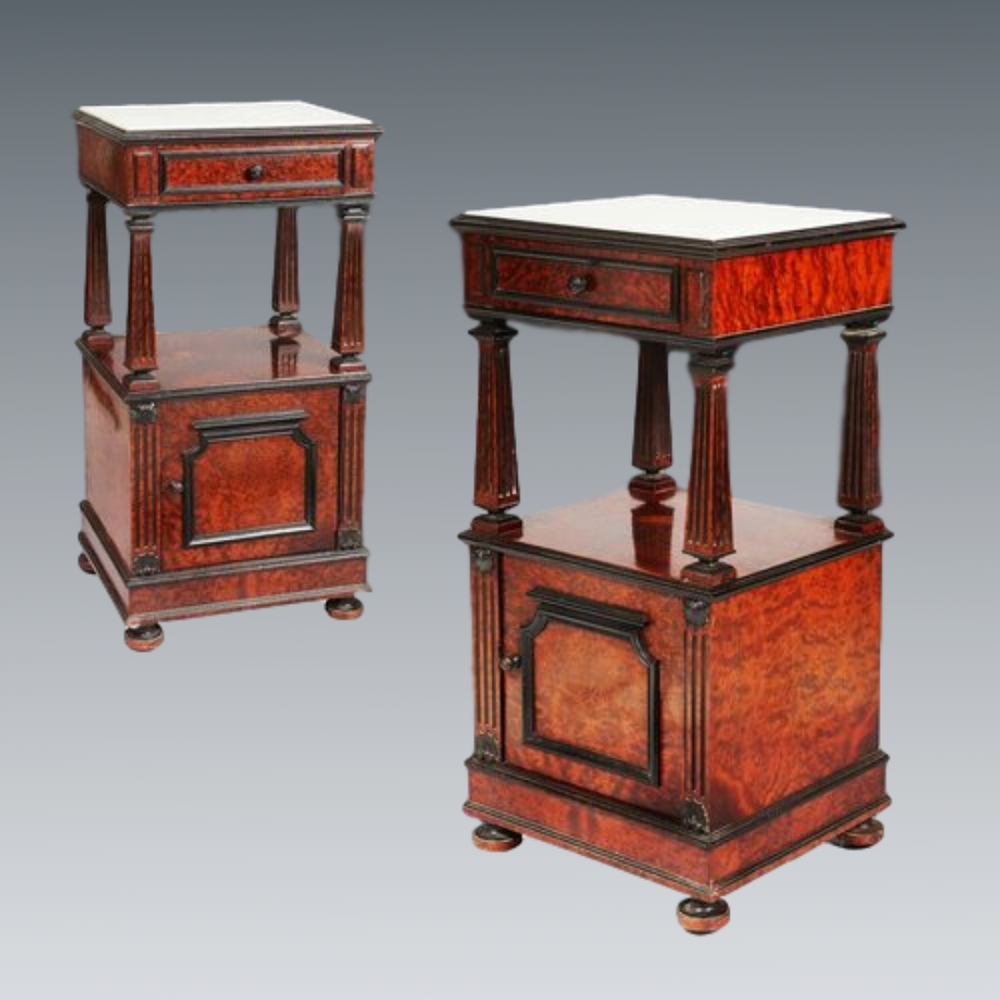 Pair Antique Mahogany Bedside Cabinets | Cabinets Matttroy