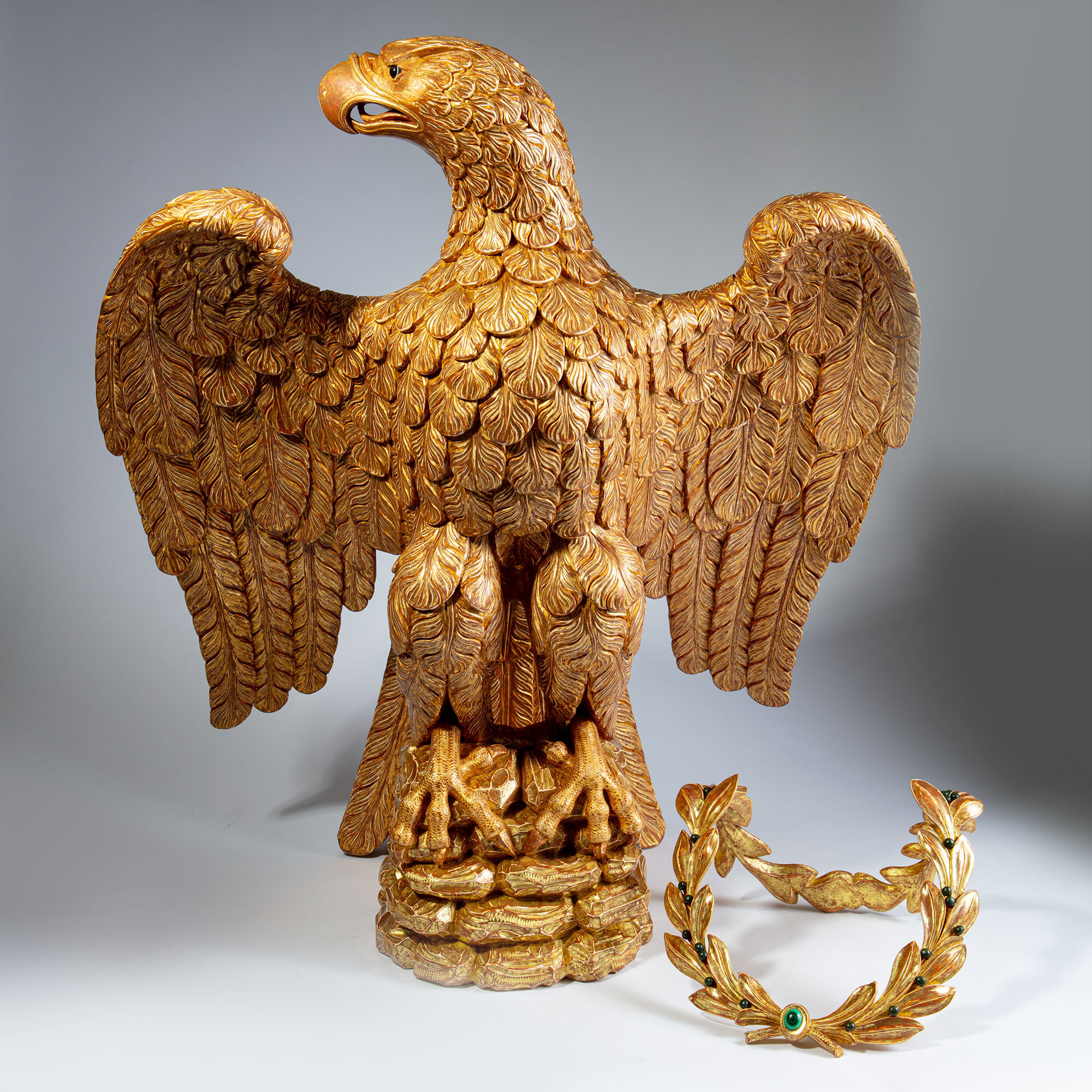 Gilt Gesso Eagle and Verde Antico Column_12.jpg