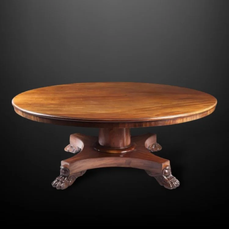 A splendid William IV six foot round mahogany table.JPG