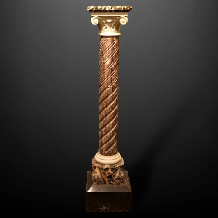 A decorative Gothic Revival multi faceted marble column, mid 19th Century.JPG