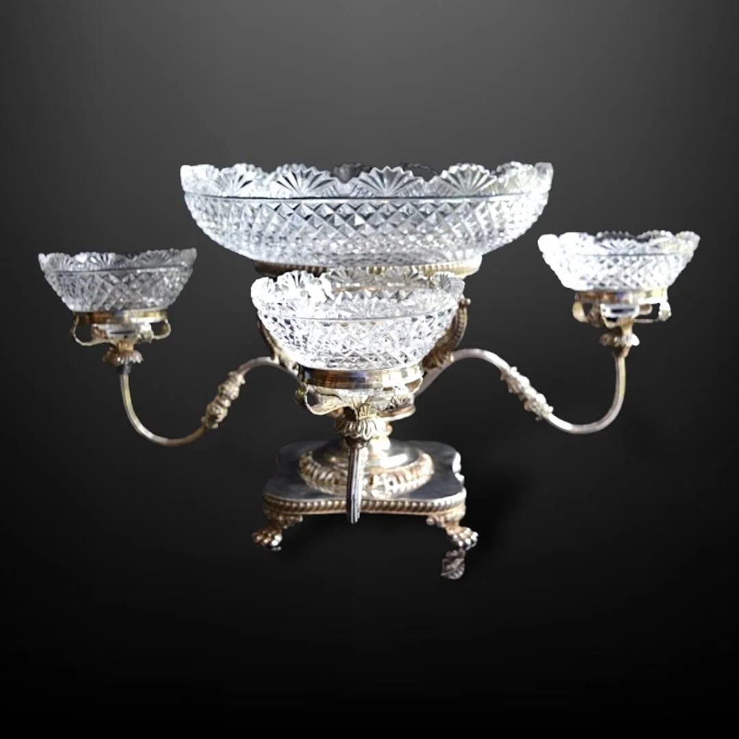 A magnificent four branch centrepiece epergne