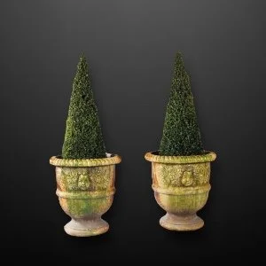 A matched pair of 19th Century majolica jardinières