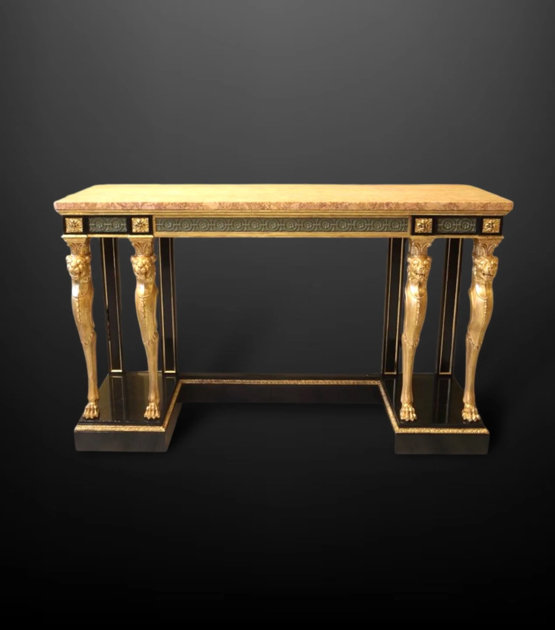 Holland and sons gilt marble console table.JPG