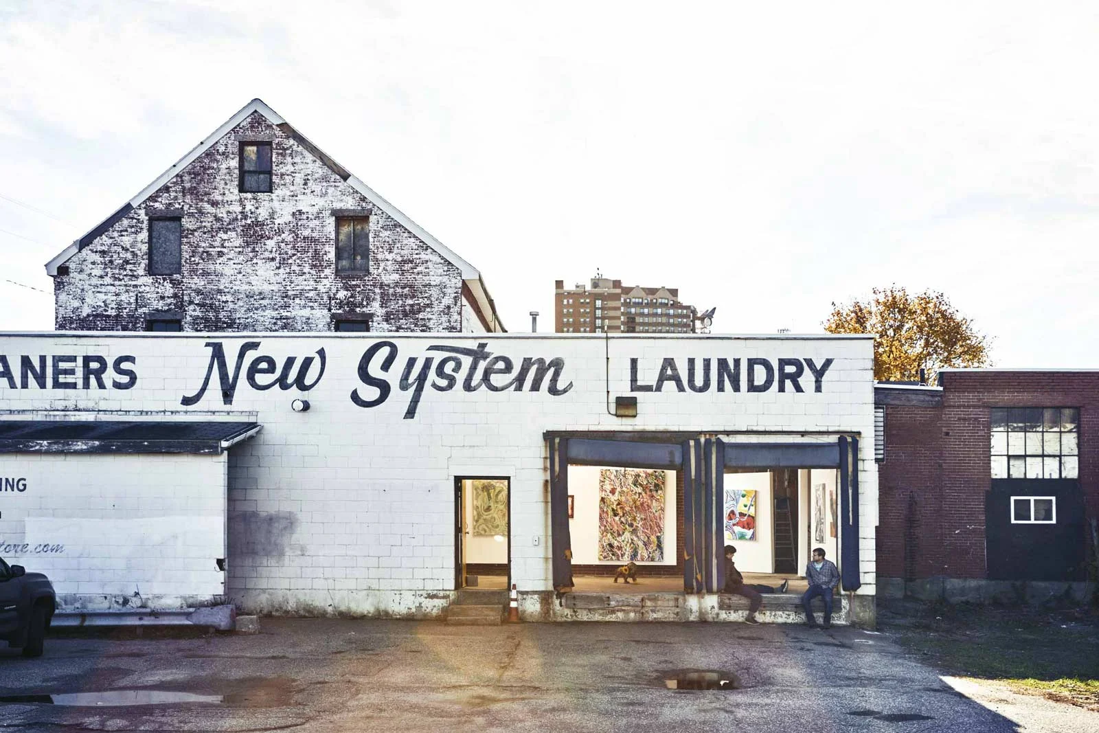New System Laundry in Portland’s transitioning Bayside neighborhood has been pressed into service as art studios and a gallery.