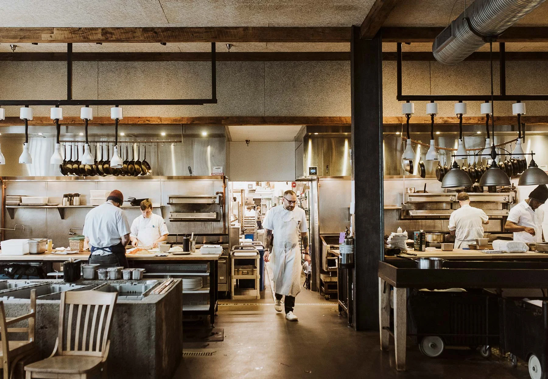 Executing consistently under pressure in a kitchen as open as this is not for the faint of heart.