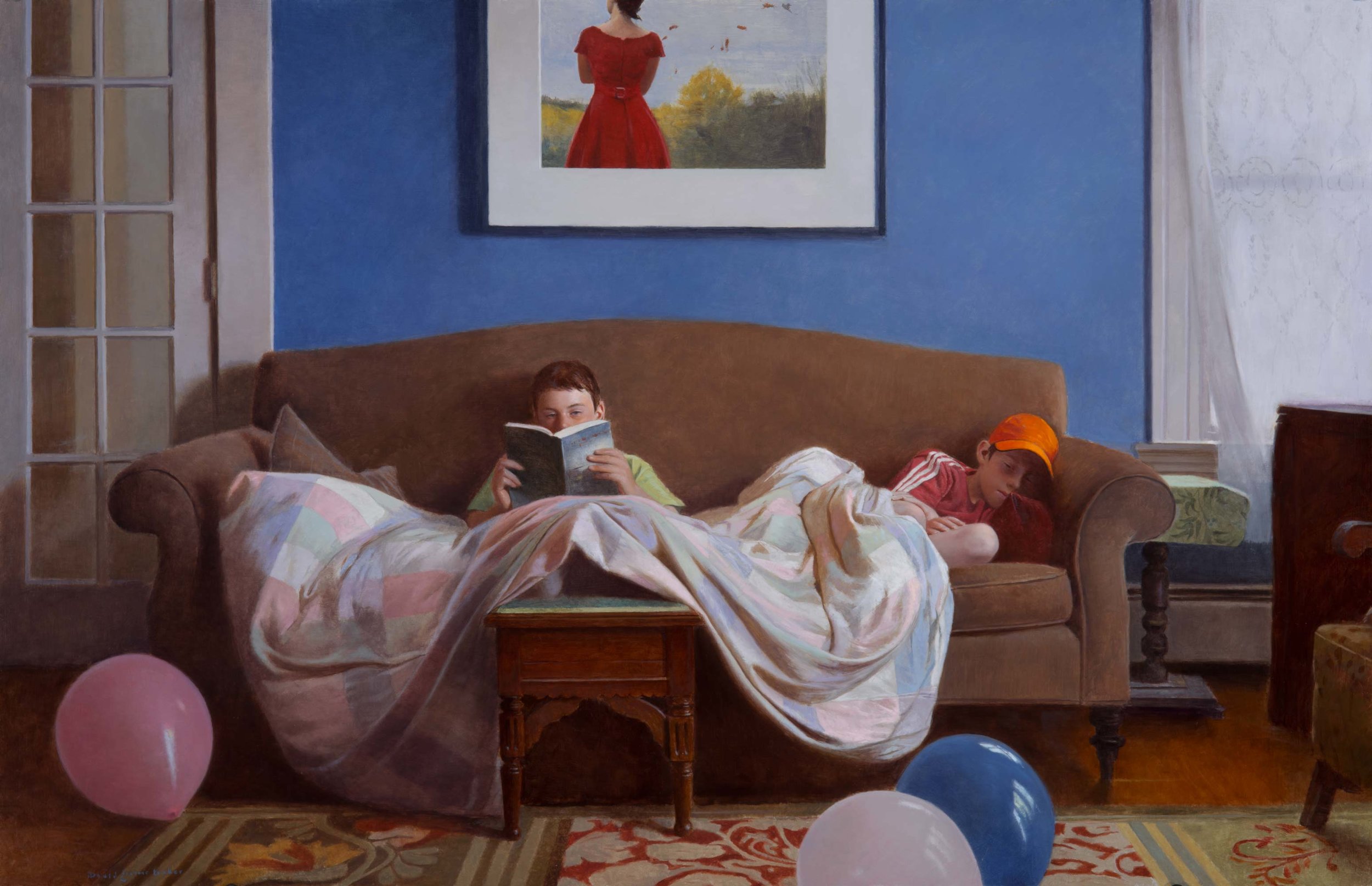 Growing Room , 2014, oil on linen mounted on panel, 18” x 28”