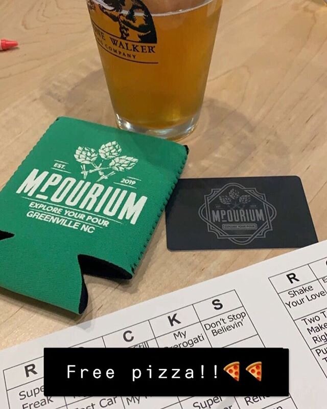 Come out tonight for 🎵 Music Bingo 🎶 at 7! Free to play and free pizza 🍕 tonight while it lasts!
.
.
.
.
.
.
📷 @vmlewis731 .
.
#musicbingo #exploreyourpour #theavenue #selfpour #ecu #gologreenville #drinklocal