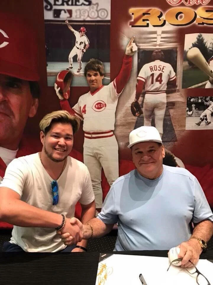 Pete Rose with Dave Lilya - Level Salon, Tampa