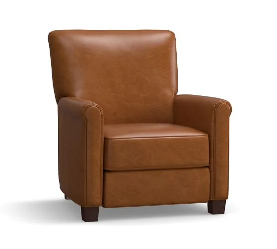 Pottery Barn Irving Roll Arm Recliner