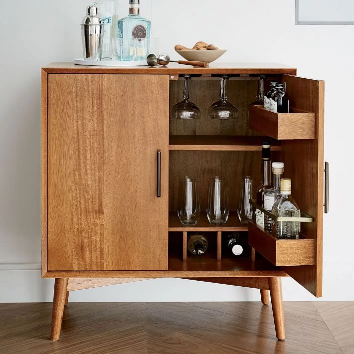 West Elm Midcentury Modern Small Bar Cabinet