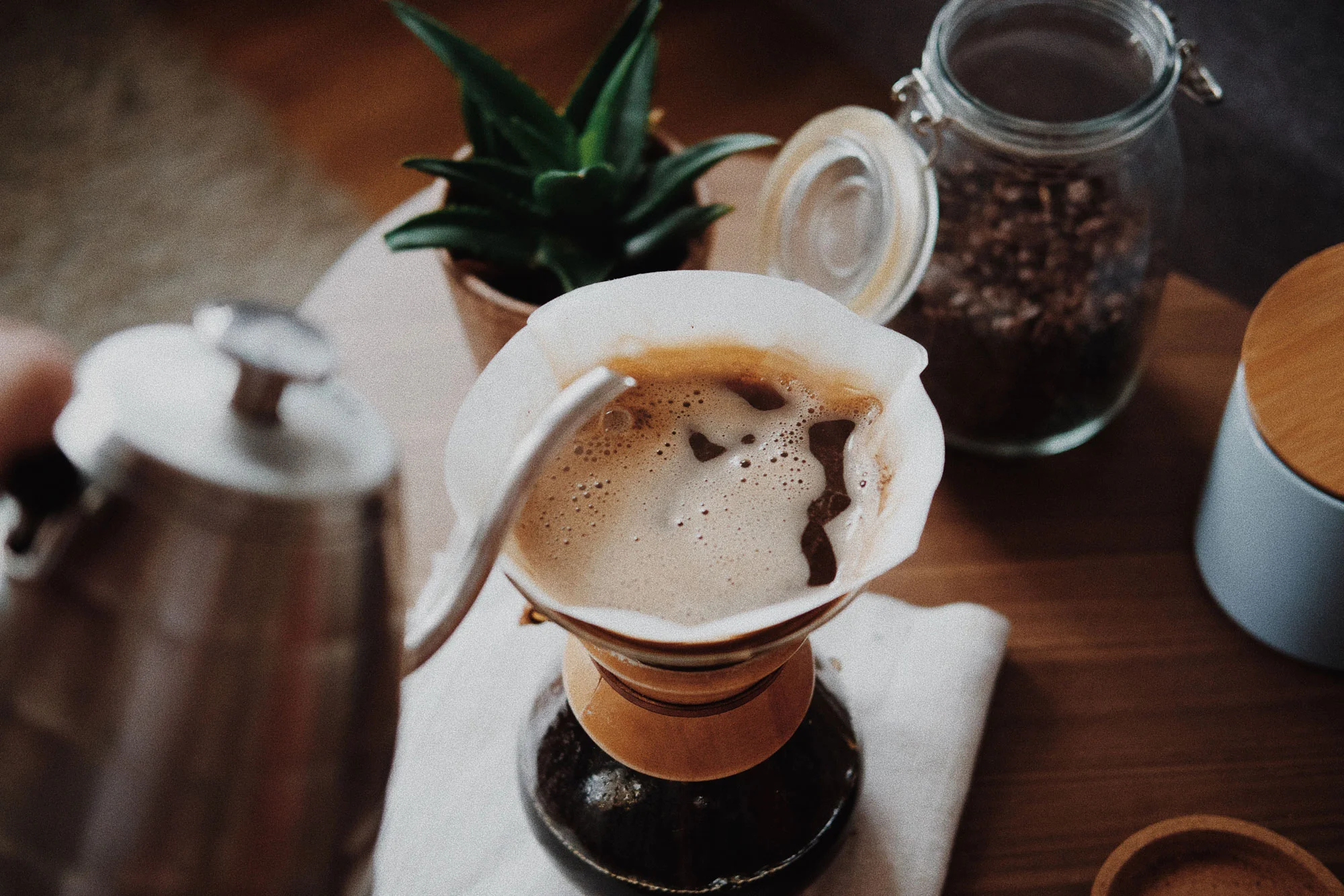 A fresh brew with freshly roasted beans