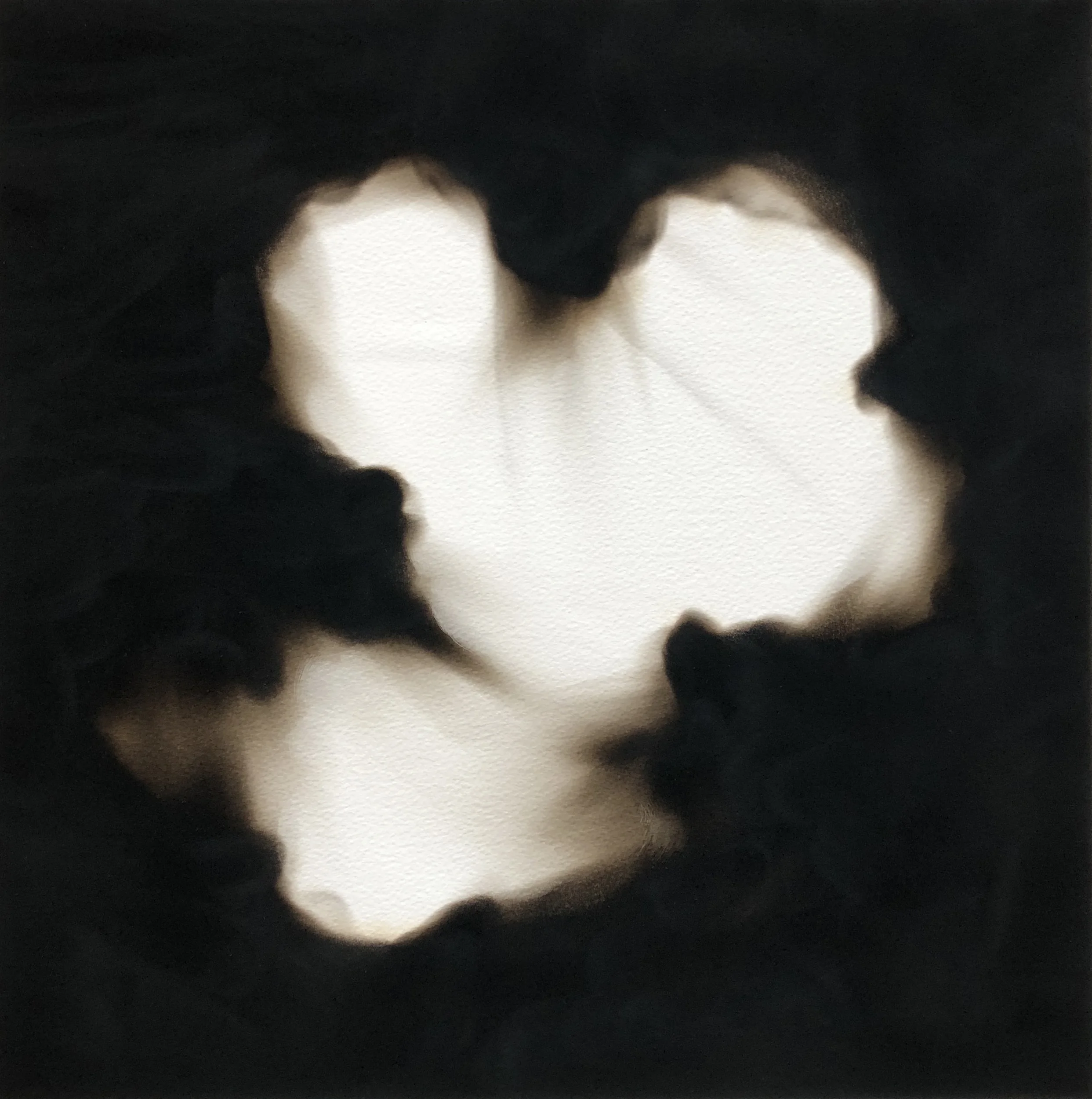   Equivalents , 2018  Candle soot on paper 40 x 40 cm 