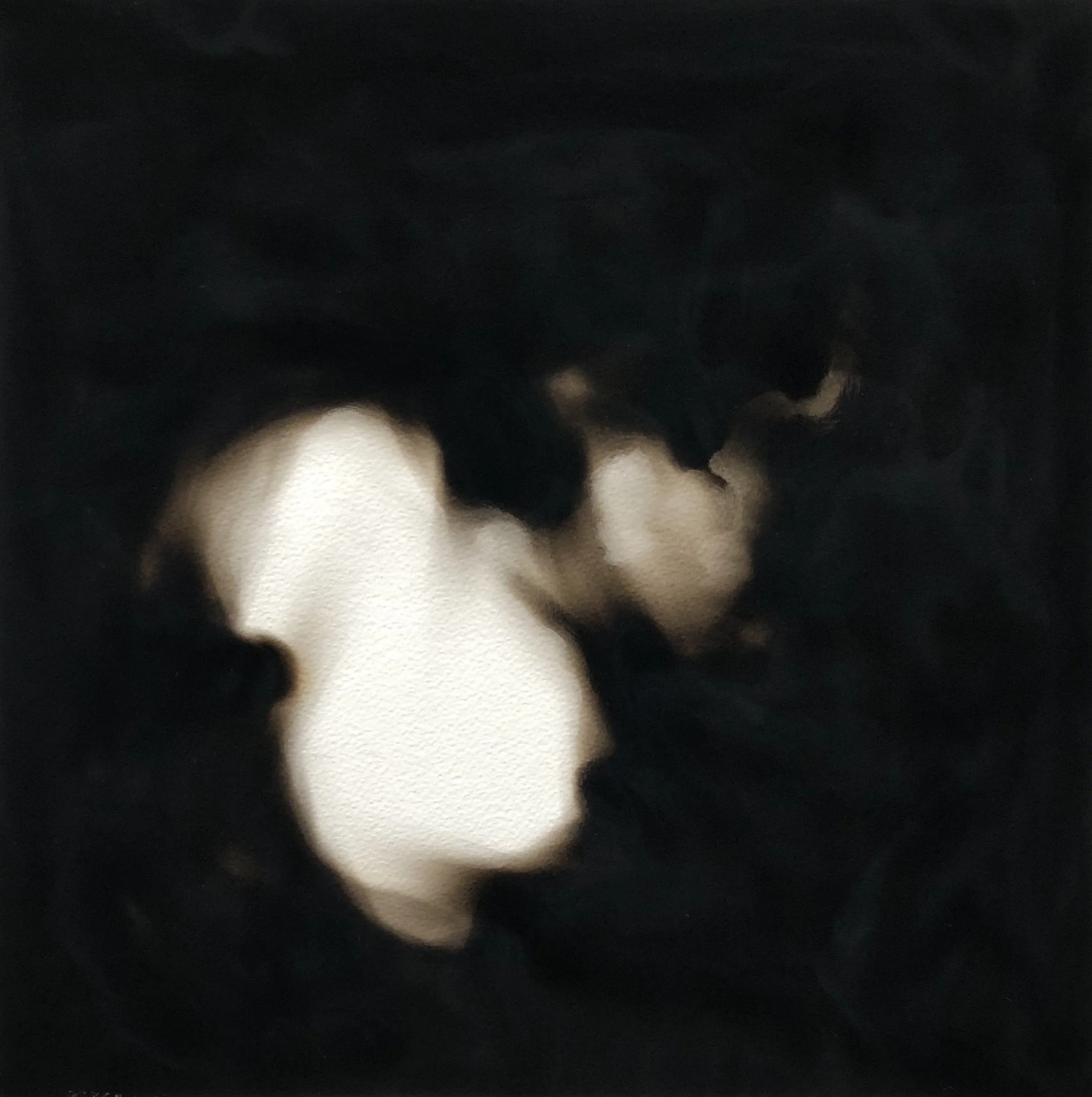 Equivalents , 2018 Candle soot on paper 40 x 40 cm
