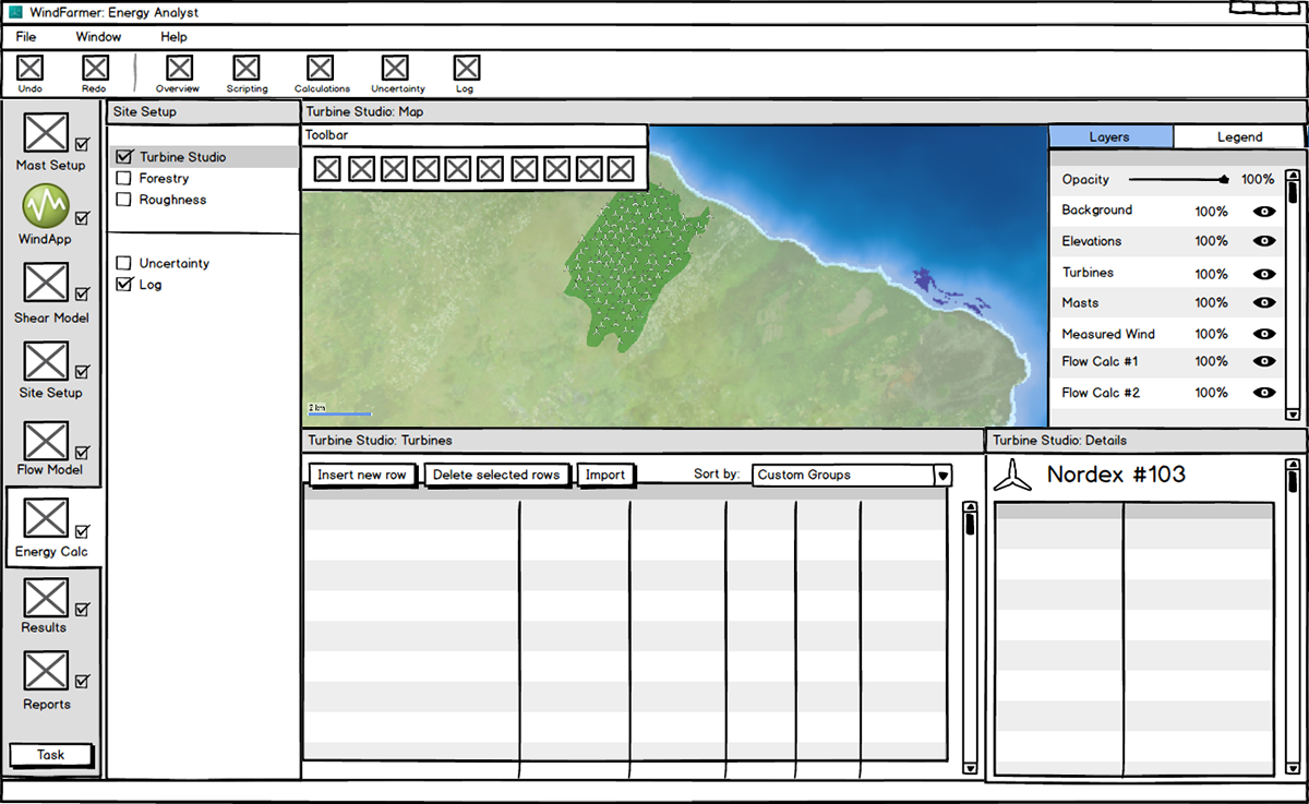Balsamiq UI mockups from our early design spike