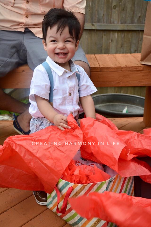 And this was what made him the happiest that day: tissue paper.